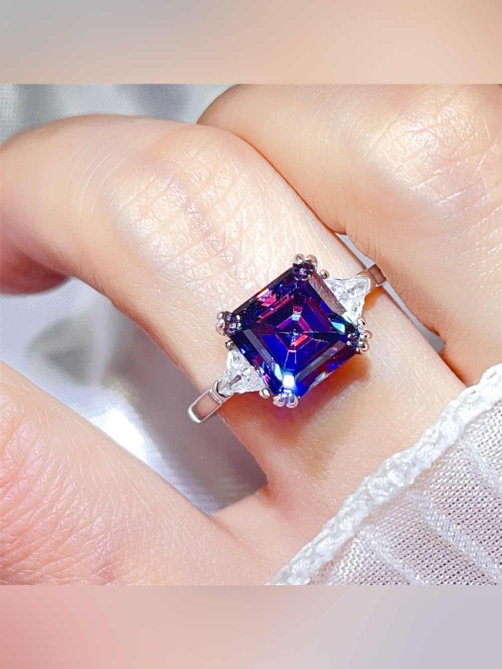 3 Carat Moissanite 925 Sterling Silver Ring